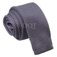 Knitted Charcoal Tie