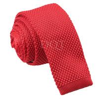 Knitted Crimson Red Tie