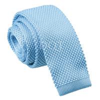 knitted baby blue tie