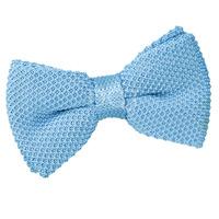 Knitted Baby Blue Bow Tie