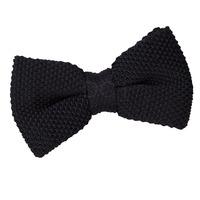 Knitted Black Bow Tie