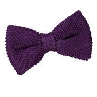 Knitted Cadbury Purple Bow Tie