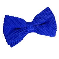Knitted Royal Blue Bow Tie