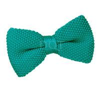 Knitted Teal Bow Tie