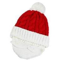 Knitted Santa Hat with Detachable Beard