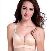 KNF Lady\'s Comfortable Sexy Wireless Seamless Bra Underwear Half Round Bra. Item. Middle-Thick B-Cup. Thin C-Cup.Four Hook-And-Eye