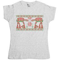 Knitted Jumper Style Womens T Shirt - Snow Walkers Alt Colours