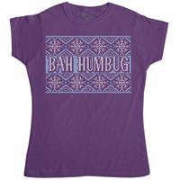 knitted jumper style womens t shirt bah humbug