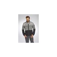 Knitted Jacket with light padding, two tone grey in various sizes