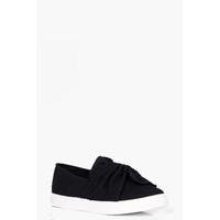 Knot Front Skater - black