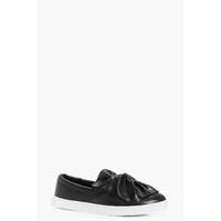 Knot Front Skater - black