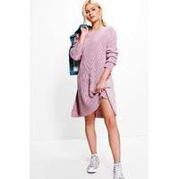 knitted swing dress lilas