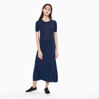 knitted rib dress persian blue