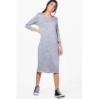 Knitted Midaxi Dress - grey