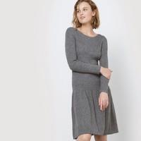 knitted dress with gored skirt