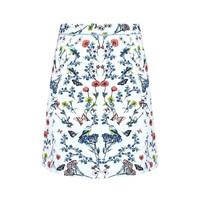 knee length floral printed skirt