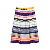 Knee-Length Striped Skirt