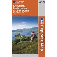 knoydart loch hourn loch duich os explorer map sheet number 413