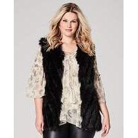 Knitted Faux Fur Gilet
