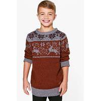 Knitted Winter Jumper - rust