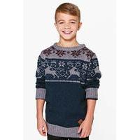 Knitted Winter Jumper - navy