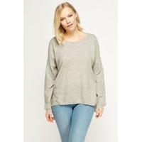 Knitted Dip Hem Jumper