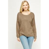 knitted dip hem jumper