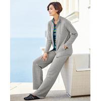 Knitted Cotton Pull-On Knitted Cotton Trousers, Navy 1, Size L, 97% cotton, 2% polyamide, 1% elastane.