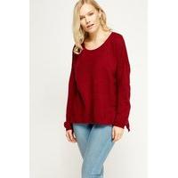 Knitted Dip Hem Jumper