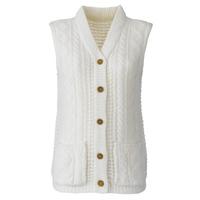 Knitted Waistcoat With Cable Pattern