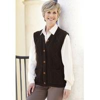 Knitted Waistcoat With Cable Pattern