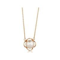 Knight And Day Rose Gold Cream Pearl Necklace