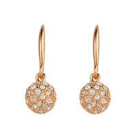 knight day rose gold fire ball drop earringss