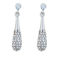 Knight And Day Rhodium And Cream Pearl Earrings In Silver