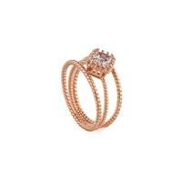 Knight And Day Rose Gold And CZ Ring