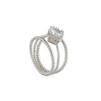 Knight And Day Rhodium And CZ Ring