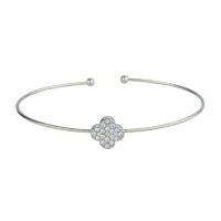 knight day rhodium wire floral bangle