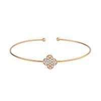 knight day rose gold wire floral bangle