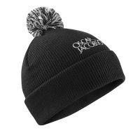 Knitted Bobble Golf Hat II - Black