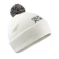 Knitted Bobble Golf Hat II - White