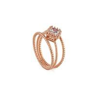 knight and day rose gold and cz ring