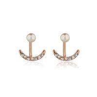 Knight And Day Rose Gold Crystal And Pearl Earrings