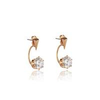 knight and day rose gold and cz earrings