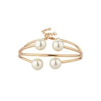 Knight And Day Rose Gold And Cream Pearl Bracelet