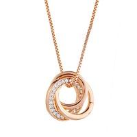 knight day rose gold interlinking circle pendant