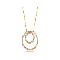 Knight And Day Rose Gold Double Oval Necklace