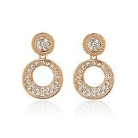 Knight And Day Teodora Rose Gold And Crystal Earrings