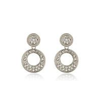 Knight And Day Teodora Rhodium And Crystal Earrings