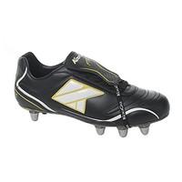 KOOGA FTX low cut hard toe rugby boot [black/white]-UK 6.5