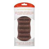 konjac sponge premium 6 wave sponge red clay 1sponge